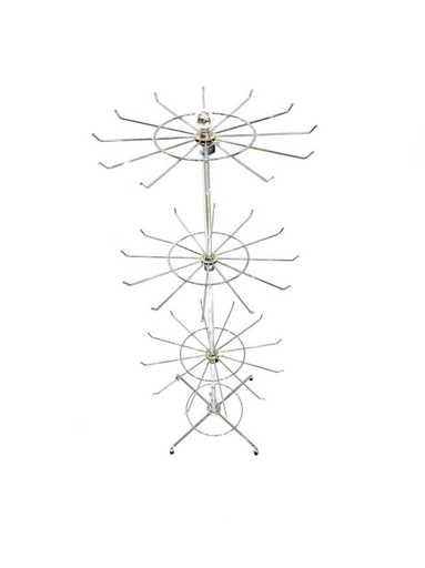 Adjustable Rotating 3 Tier Display Stand