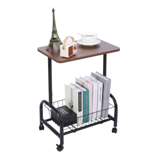 [AM-06477] MODERN SIDE TABLE WITH STORAGE BASKET 40x30x50cm/طاولة جانبية حديثة مع سلة تخزين