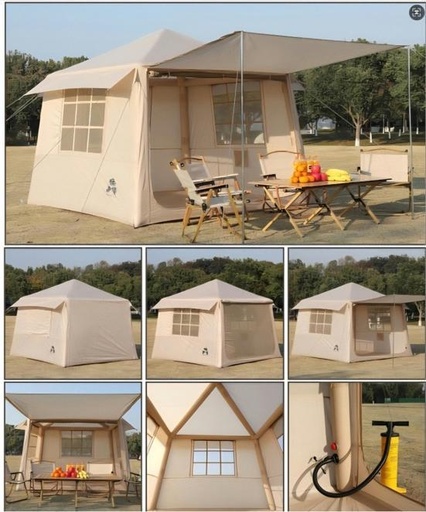 [AM-06481] INFLATABLE CAMPING TENT 220x220x195cm/خيمة تخييم قابلة للنفخ