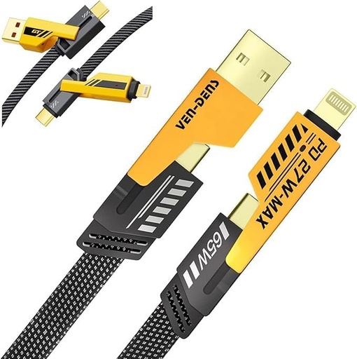 [AM-06494] 4 IN 1 SUPER FAST CHARGING CABLE /كابل شحن فائق السرعة 4 في 1