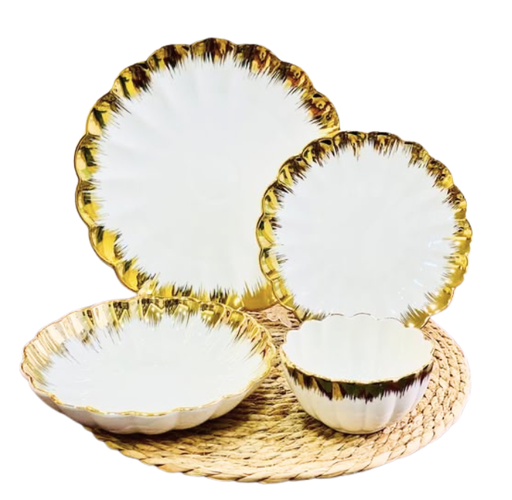 [AM-6575] 24PCs Dinnerware Dishes Set /مجموعة اطباق عشاء مكونة من 24 قطعة