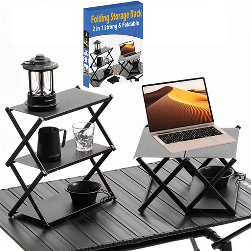 [AM-25108] Two-Placement Method table ,storage Steel 3-layer Rack  /طاولة ذات وضعين، رف تخزين فولاذي ثلاثي الطبقات