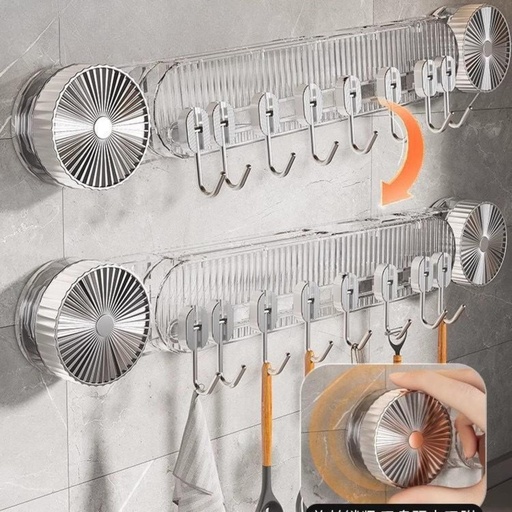 [AM-23111] KITCHEN TOOLS HANGER WITH 8 HOOKS 43x7cm/ علاقة أدوات المطبخ مع 8 خطافات