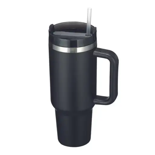 [AM-06650] Large Vacuum Stainless Steel Mug with Handle 1200ml/ كوب كبير من الفولاذ المقاوم للصدأ مع مقبض سعة 1200 مل