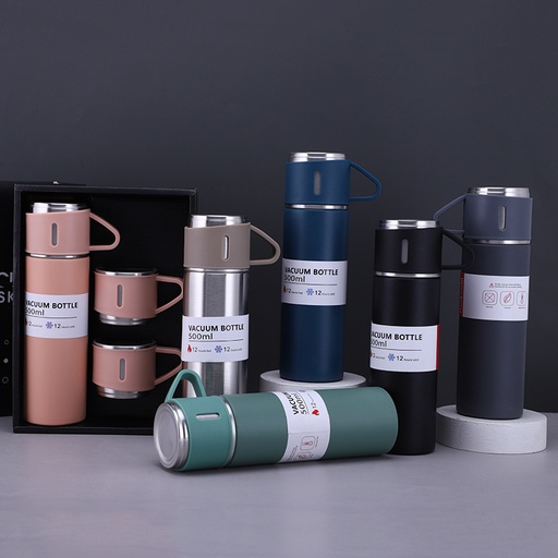 [AM-06651] stainless steel vacuum flask set 500 ML  /زجاجة مشروبات سعة 500 مل