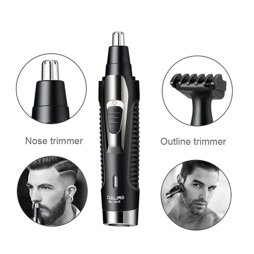 [AM-70196] 2 in 1 Mini Electric High Quality  Nose HAIR & UOTLINE TRIMMER /ماكينة تشذيب شعر الأنف واللحية الكهربائية الصغيرة عالية الجودة 2 في 1