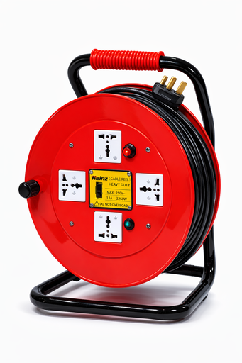 [AM-60509] HERVY DUTY CORD CABLE REEL 25M/بكرة تمديد كابلات متينة بطول 25 مترًا
