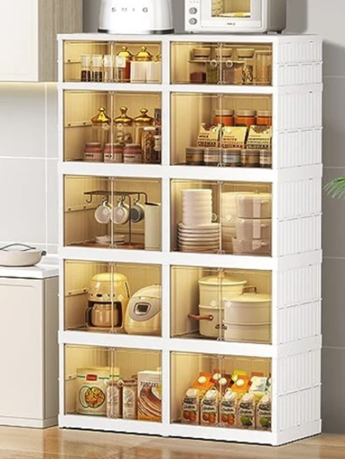 [AM-6681] multi-purpose foldable storage cabinet 5 layers/ خزانة تخزين قابلة للطي متعددة الأغراض