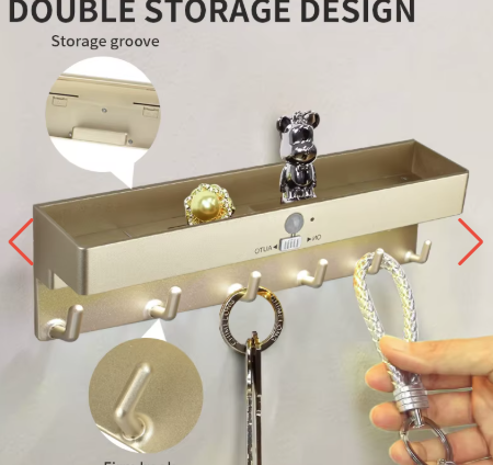 [AM-5610] Storage Rack with Sensor Light/رف تخزين مزود بإضاءة استشعارية