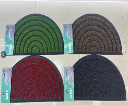 [AM-6757] Coir and Rubber Entryway Lawn Semicircle Doormat 60*90CM/سجادة الباب للمدخل نصف دائرية 