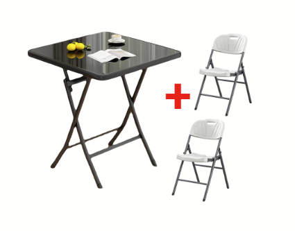 [AM-66730] square seating set 60cm with 2 chairs/عرض جلسة مربعية 60سم مع 2 كراسي 