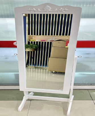 [AM-6785] Wooden Mirror Jewelry Storage Cabinet With Shelves/مرآة تخزين مجوهرات خشبية مزودة بأرفف