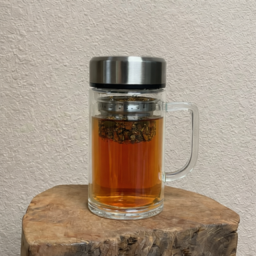 [AM-6794] Stainless steel lid office mug / كوب الشاي الزجاجي