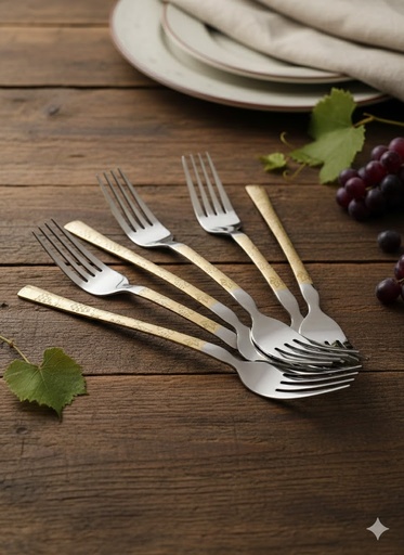 [AM-7011] STEEL FORKs 6 PCS./ طقم أشواك