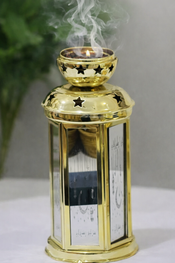[AM-7145] FANOOS MUBKHAR BURNER WITH LED AND SPEAKER/مبخر فانوس مبخر مزود بإضاءة LED ومكبر صوت
