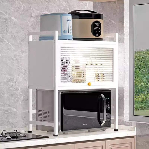 [AM-7147] MICROWAVE OVEN SHELF WHITE/رف فرن الميكروويف ابيض