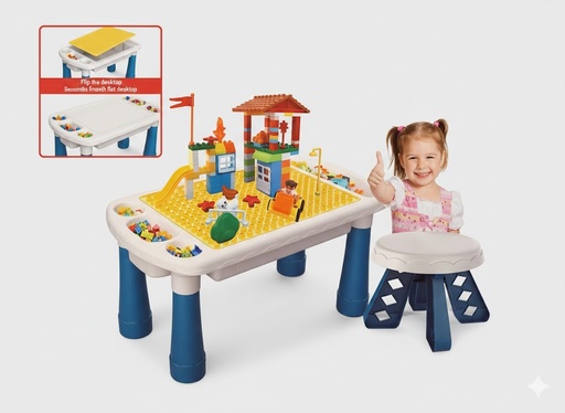 [AM-2430] KIDS BLOCK PLAYING TABLE /طاولة لعب مكعبات الاطفال