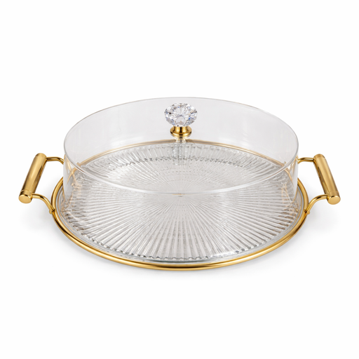 [AM-7240] PLASTIC CAKE SERVING PLATE/طبق تقديم الكيك البلاستيكي