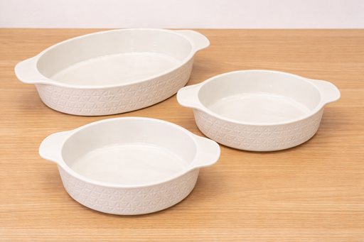 [AM-7250] CERAMIC BAKEWARE 3PCs/اواني خبز سيراميكية