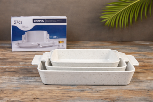 [AM-7251] CERAMIC BAKEWARE 3PCs/اواني خبز سيراميكية