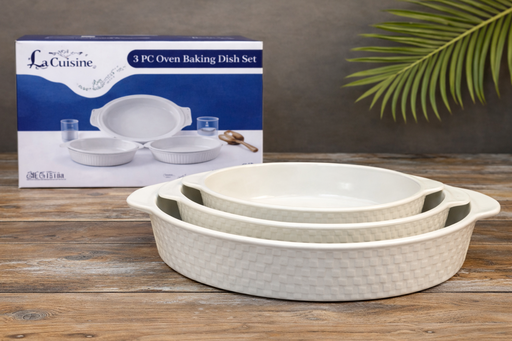 [AM-2266] CERAMIC BAKEWARE 3PCs/اواني خبز سيراميكية